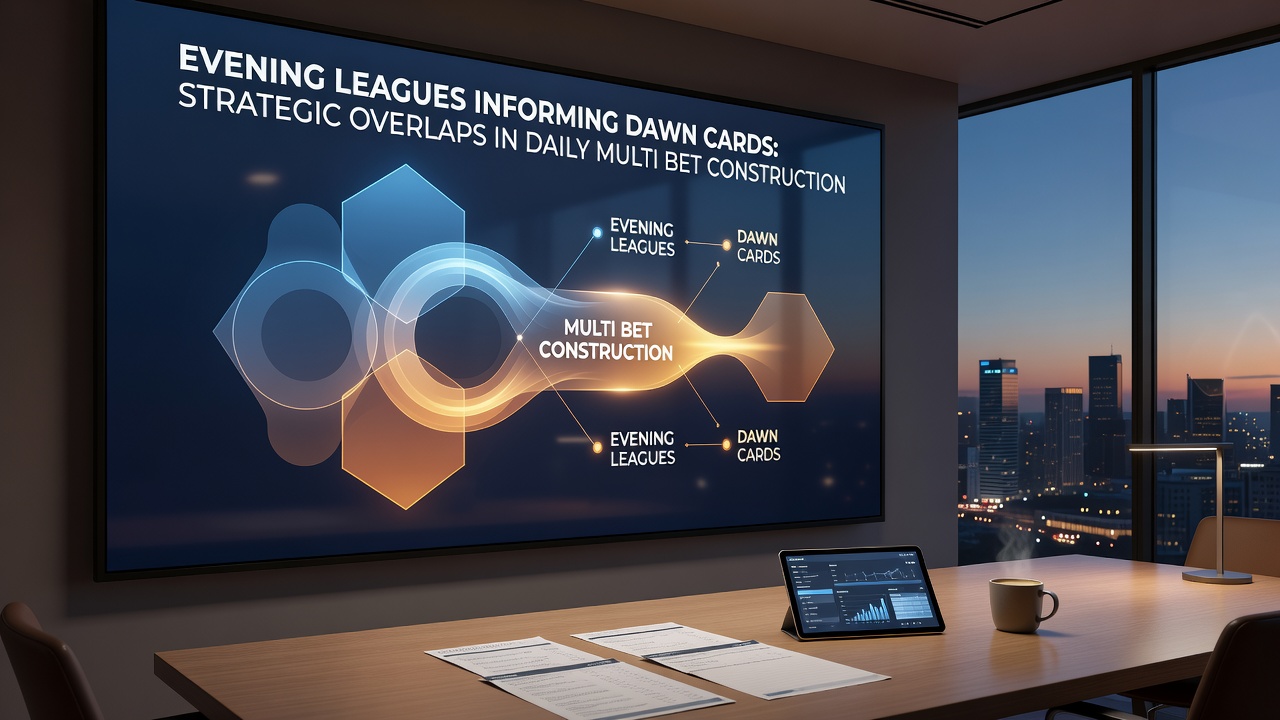 Bettor reviewing data sheets that connect evening league results to morning racing selections