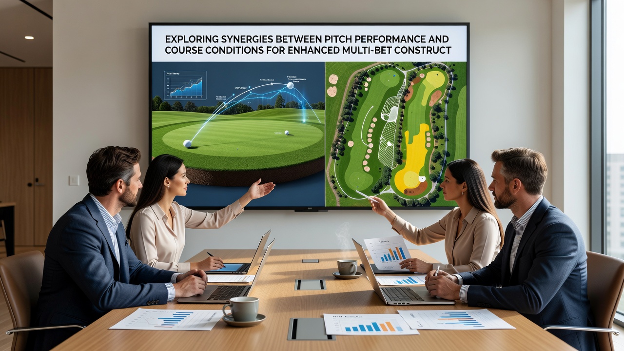 Infographic illustrating data correlations between soccer pitch moisture levels and horse racing track firmness with sample accumulator outcomes