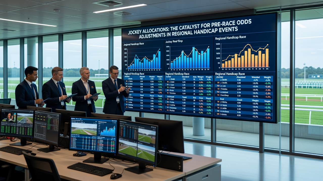 Bookmaker display board showing shifting odds during pre-race period