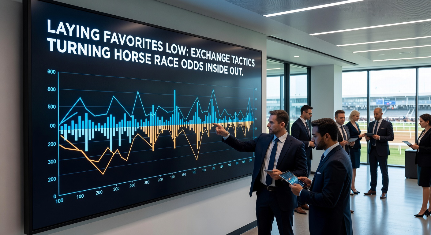 Close-up of a betting exchange interface displaying a favorite's odds drifting from 1.8 to 5.2 amid heavy laying activity during a live race