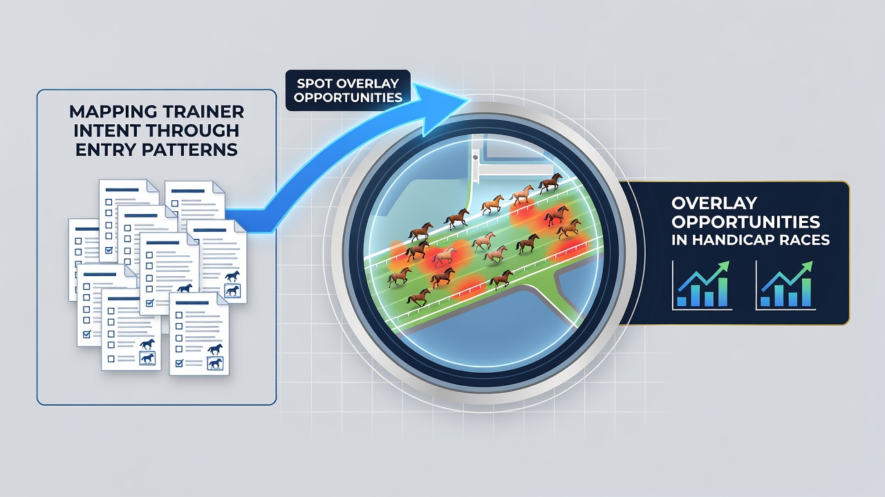 Chart illustrating overlay identification process using entry timeline data from handicap races