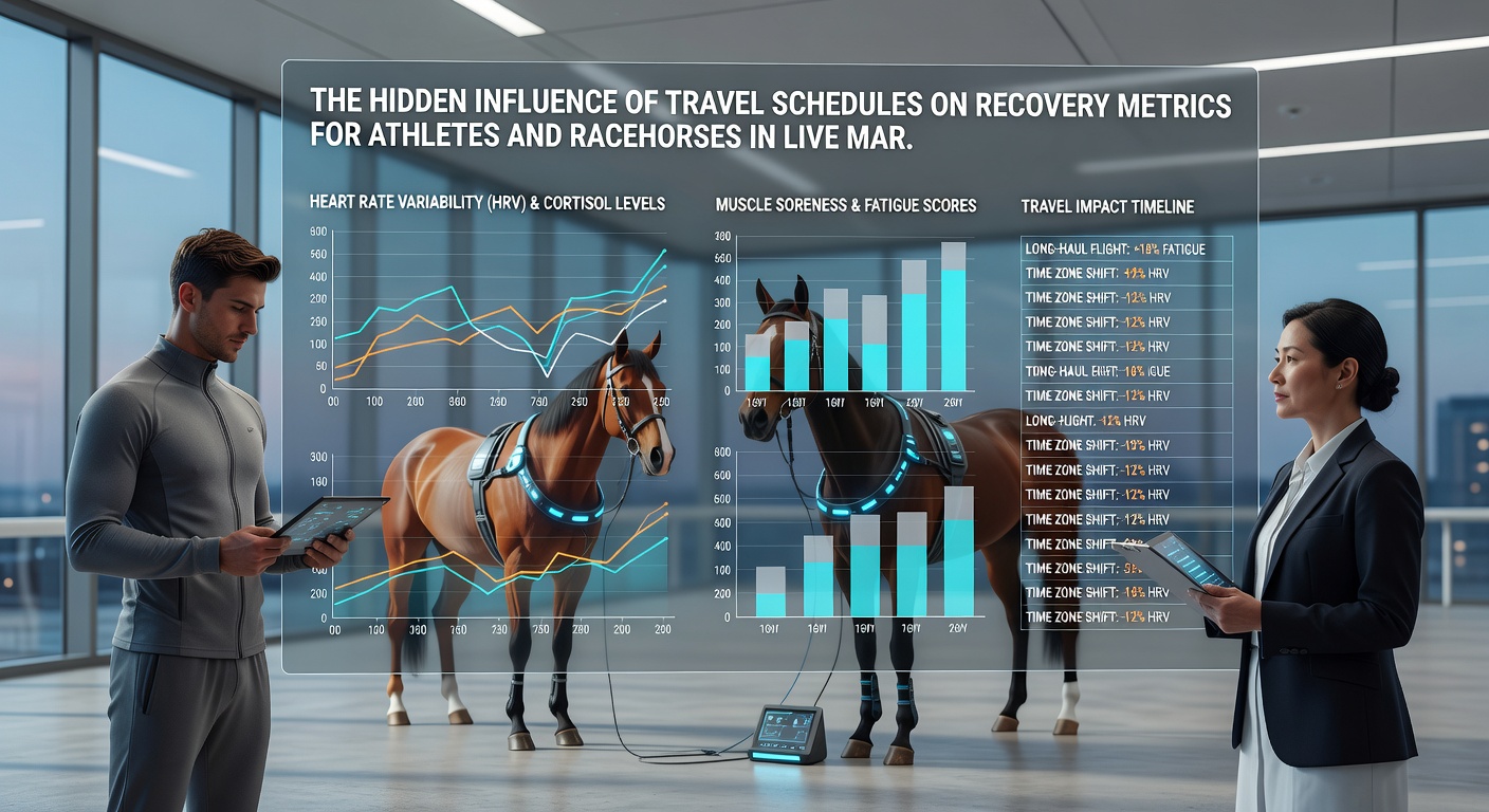 Racehorse transport and monitoring equipment used to track recovery metrics