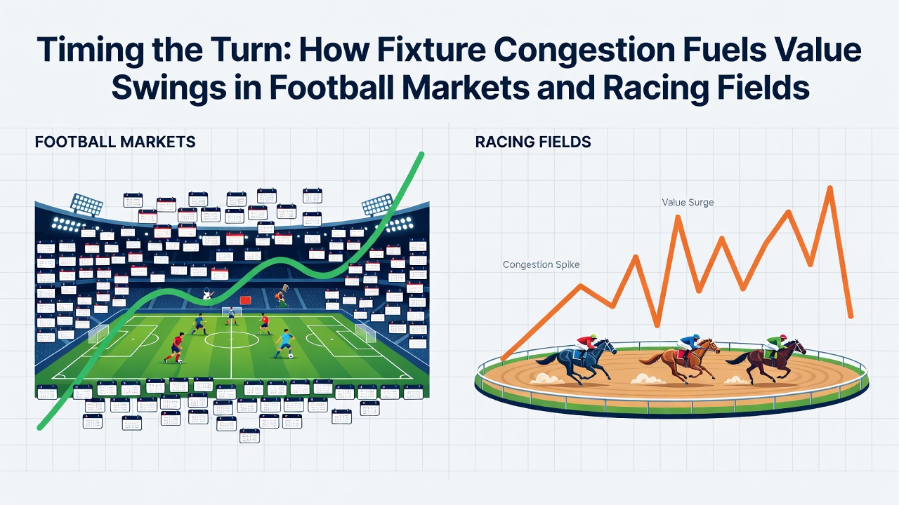 Horse racing starting gates with congested schedule board